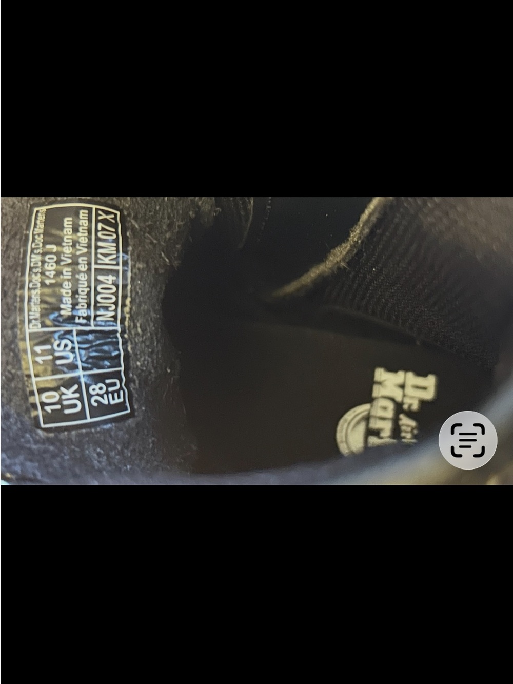 Dr. Martens Kids Black Lace-Up Ankle Boots with Yellow Stitching - Picture 5 of 5